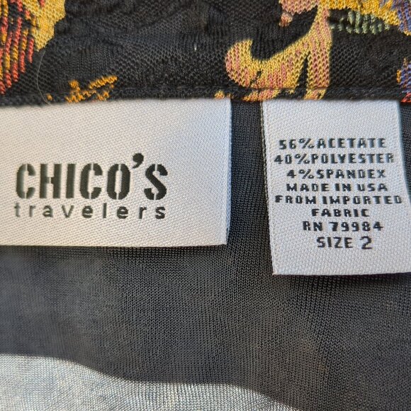 Chico's Women's Blazer Style Light Jacket Floral - Picture 8 of 8